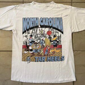 Vintage UNC Tar Heels Looney Tunes T-Shirt, NCAA UNC Tar Heels Unisex Shirt